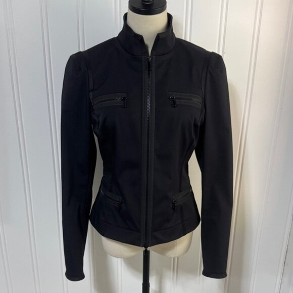 Carlisle Women's Black Moto Tailored Jacket size 4 - Picture 1 of 11